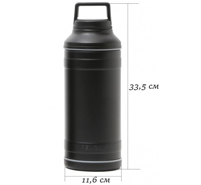 Термобутылка Pelican™ TRAV-BO64 объемом 1,9 л, цвет: черный